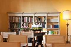 bookshelves in the meeting room